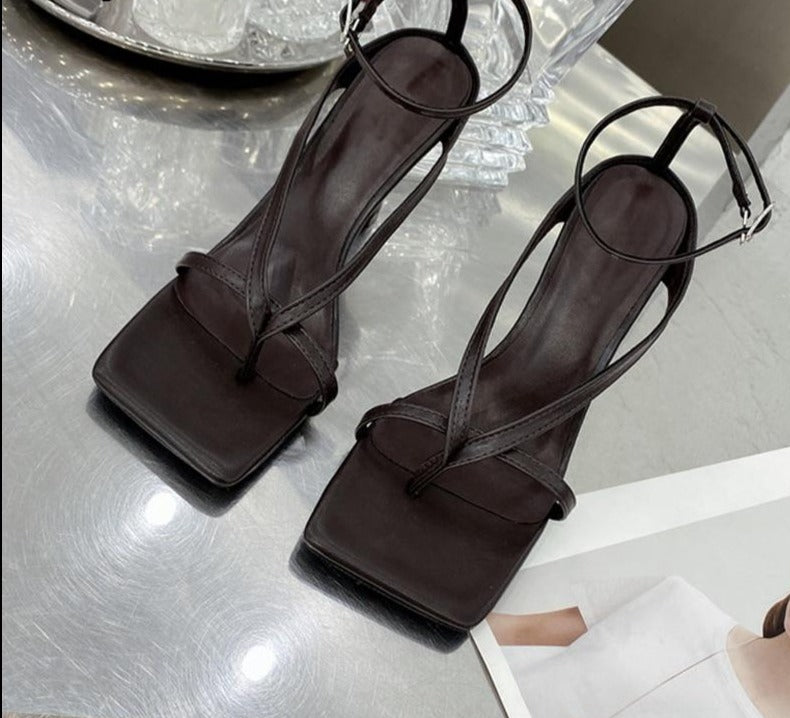 Layla Square Toe High Heel Fashion Closet Clothing