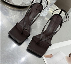 Layla Square Toe High Heel Fashion Closet Clothing