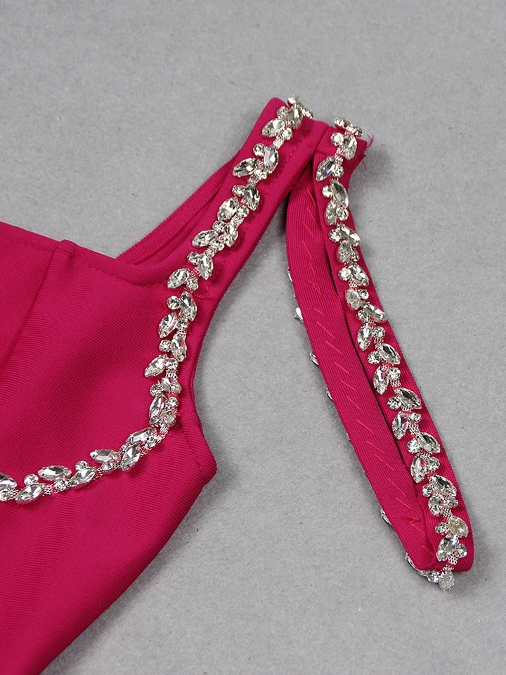 Lilian Diamond Bandage Midi Dress Fashion Closet Clothing