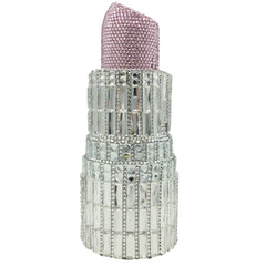 Lipstick Rhinestone Mini Clutch Bag Fashion Closet Clothing