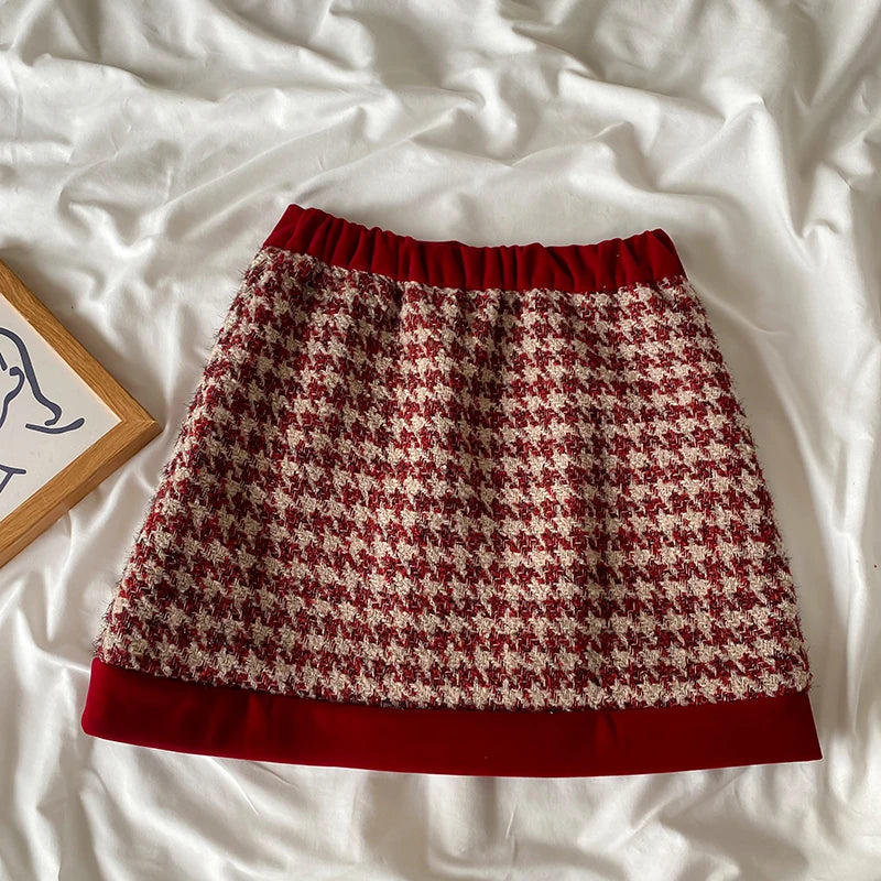 London Tweed Plaid Skirt Set Fashion Closet Clothing