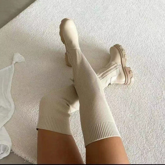 Long Socks Boots- Nude Fashion Closet Clothing