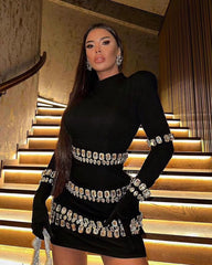 Lorna Crystal Bandage Mini Dress Fashion Closet Clothing