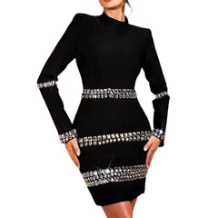 Lorna Crystal Bandage Mini Dress Fashion Closet Clothing