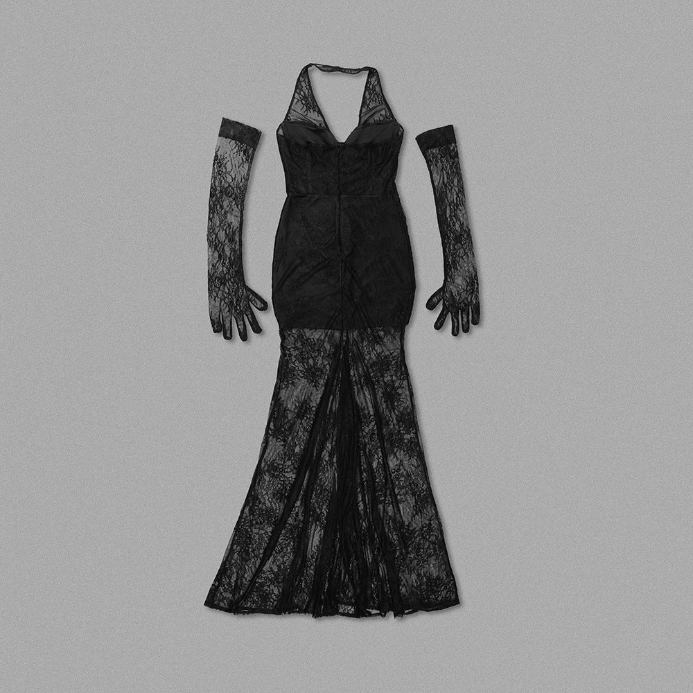 luna lace maxi dress Luna Magic Lace Overlay Maxi Dress Black