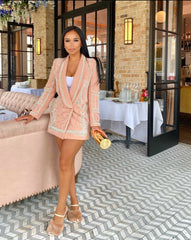 Luxurious Pearl Blazer/Dress Fashion Closet Clothing