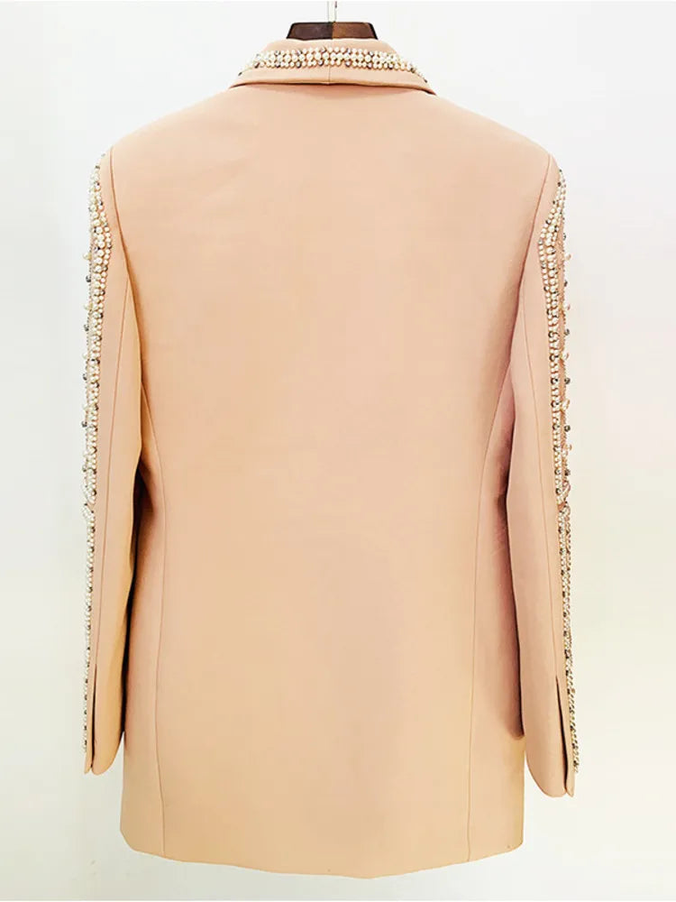 Luxurious Pearl Blazer/Dress Fashion Closet Clothing