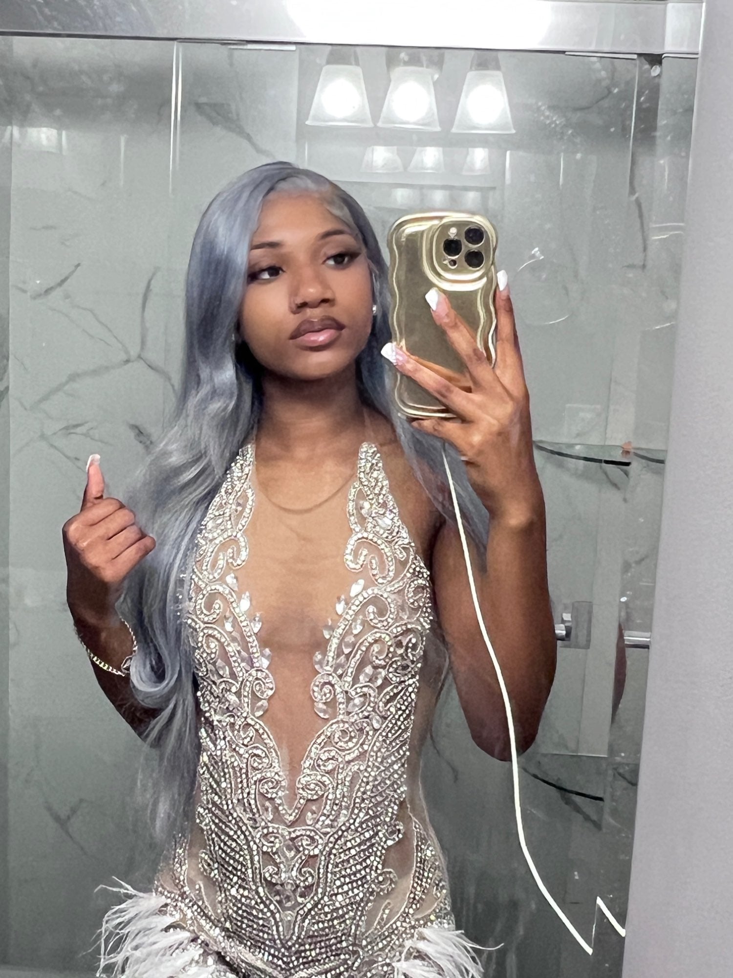 Luxury Beaded Crystal Feather Dress Fashion Closet Clothing