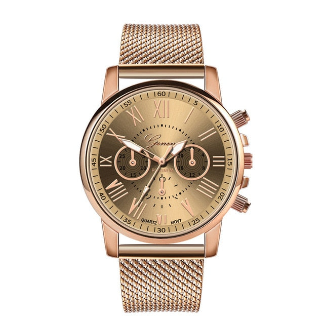 Luxury Dial Band Wrist Watch Fashion Closet Clothing