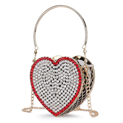 Luxury Diamond Heart Clutch Bag Fashion Closet Clothing