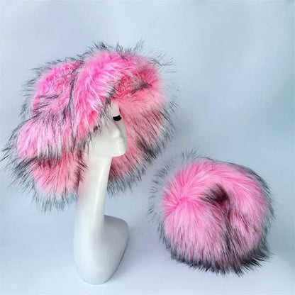 Luxury Fluffy Hat & Bag Set Fashion Closet Clothing