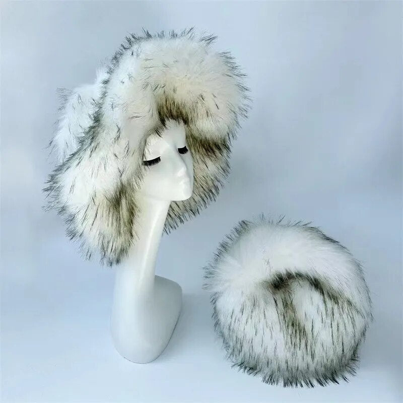 Luxury Fluffy Hat & Bag Set Fashion Closet Clothing