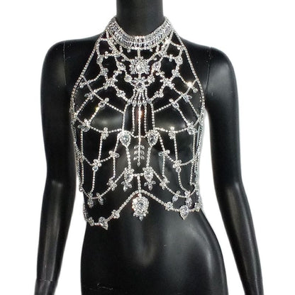 Luxury Rhinestone Top Fashion Closet Clothing