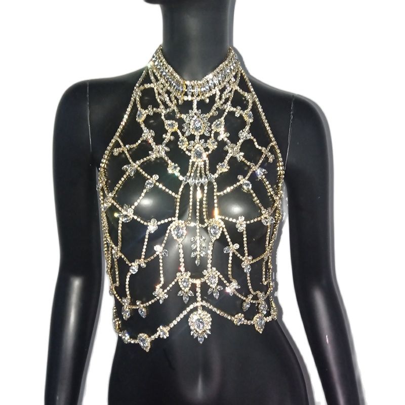 Luxury Rhinestone Top Fashion Closet Clothing