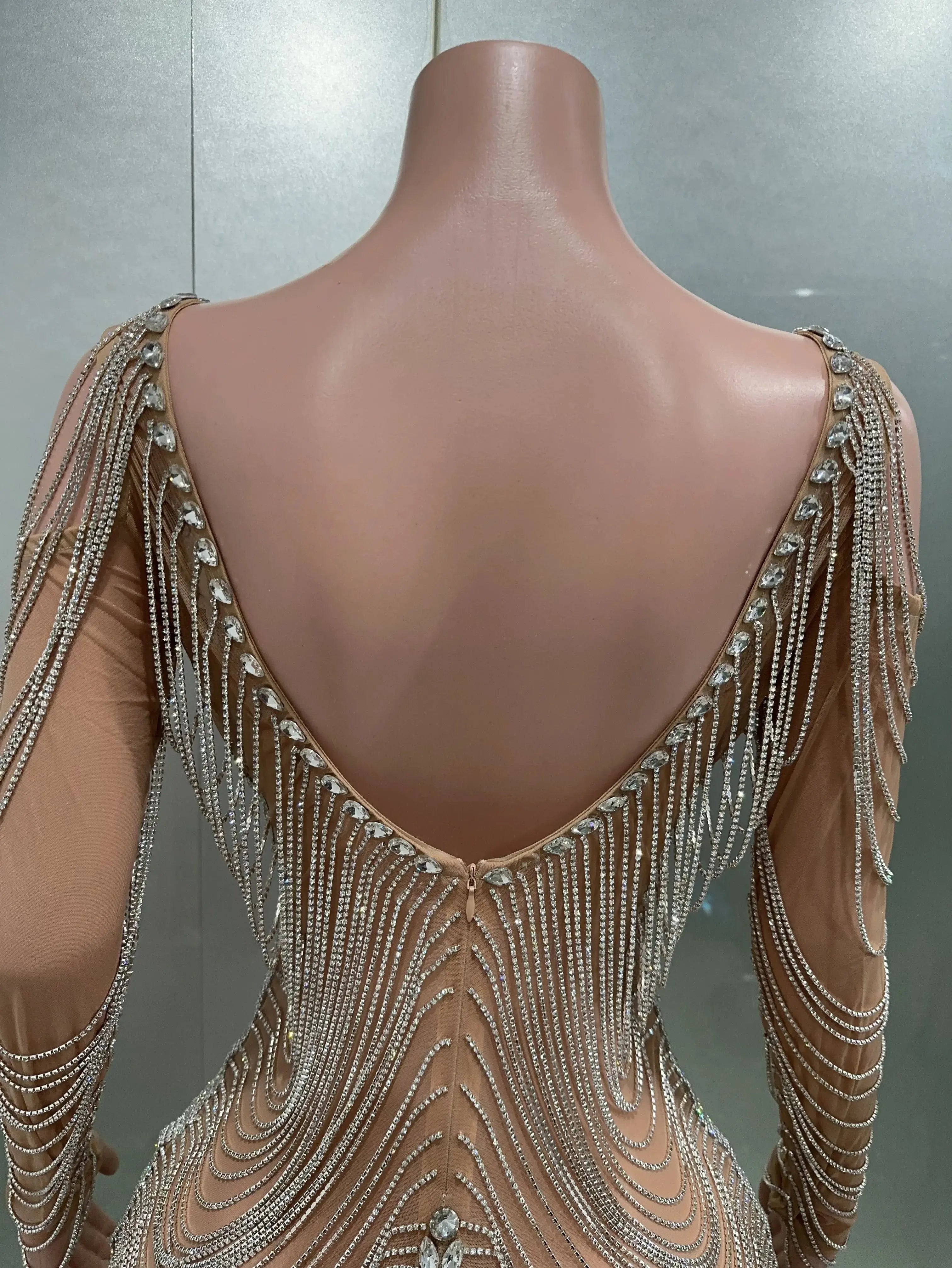 Luxury Tassels Chain Mini Dress Fashion Closet Clothing