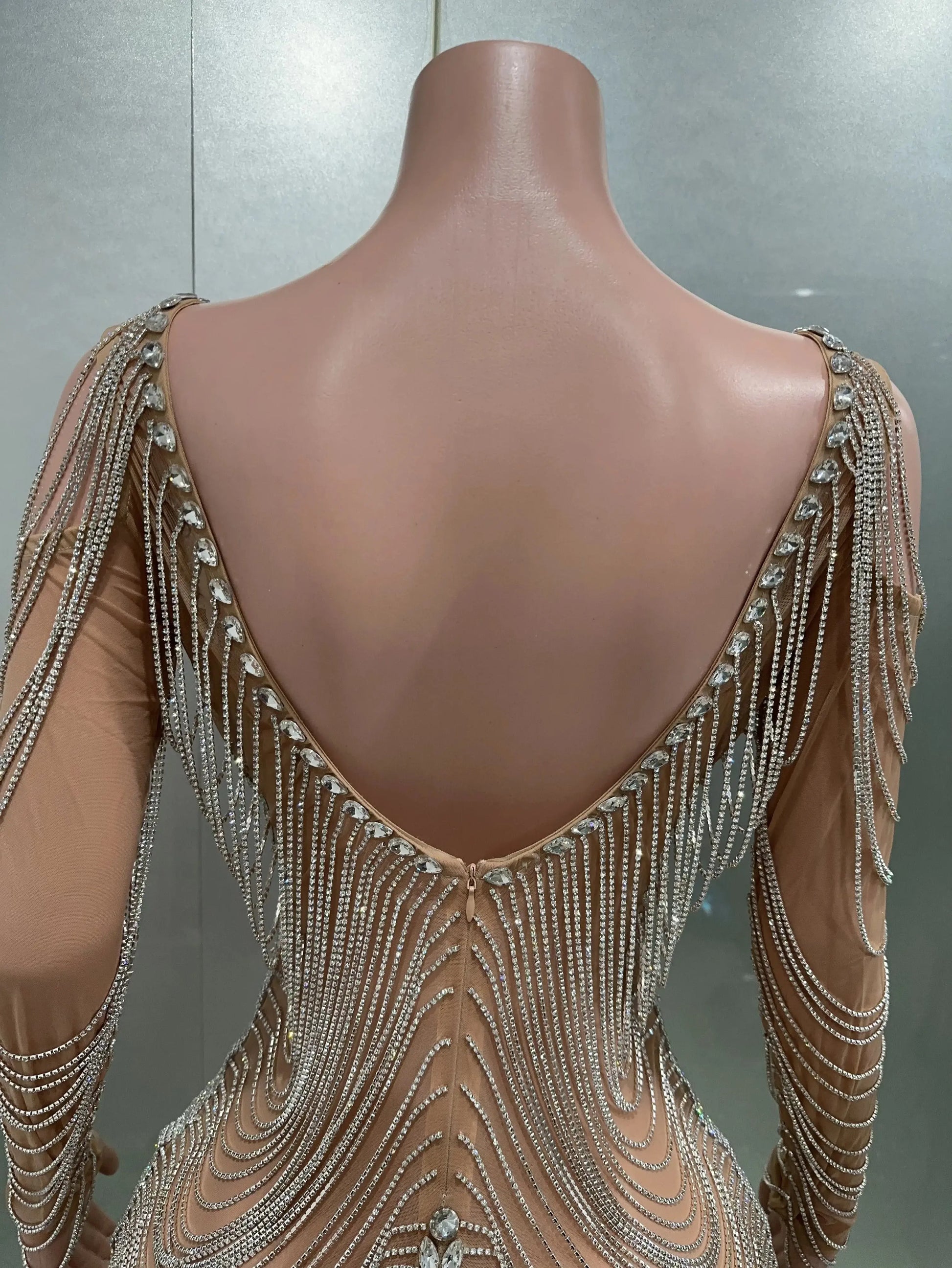 Luxury Tassels Chain Mini Dress Fashion Closet Clothing