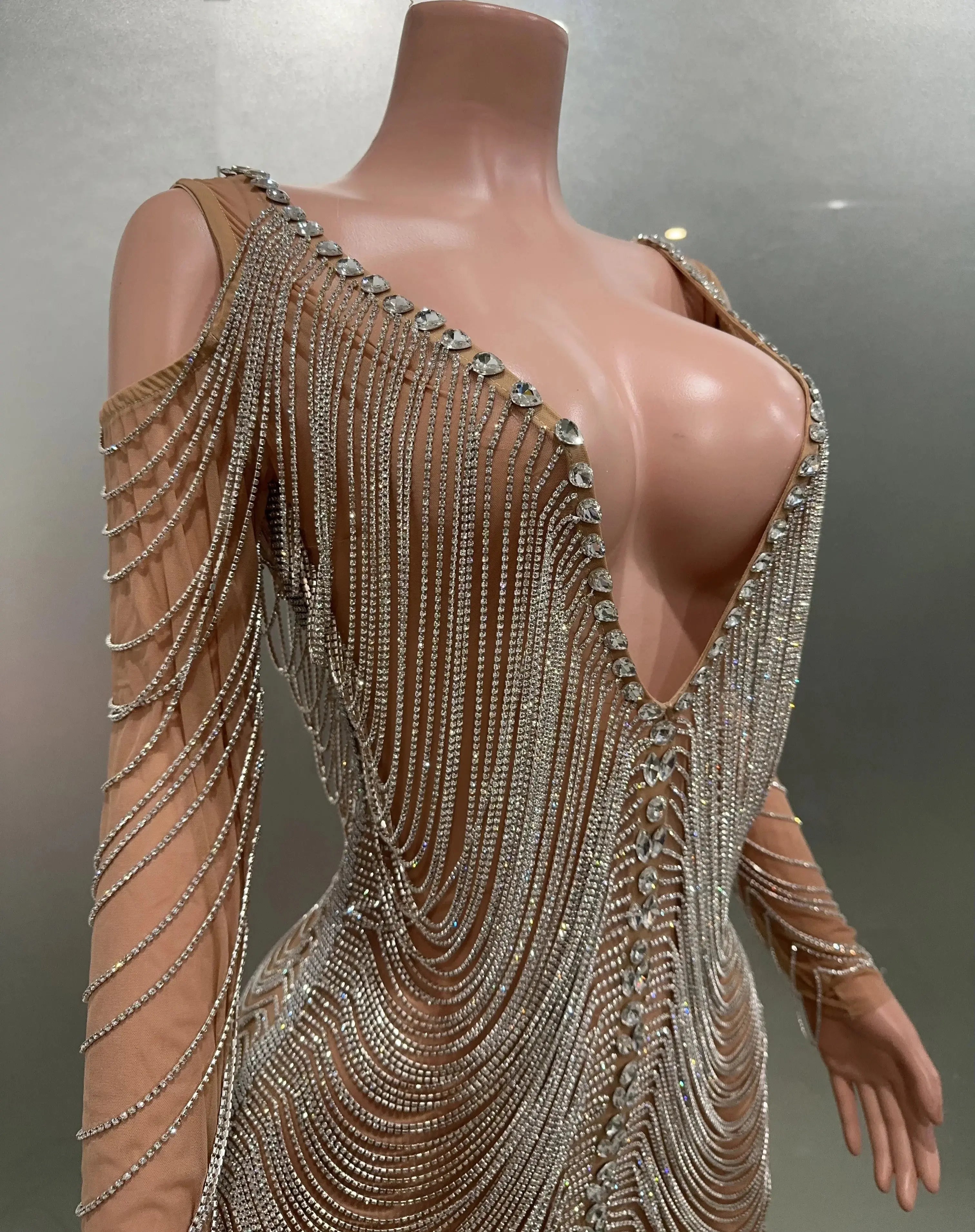 Luxury Tassels Chain Mini Dress Fashion Closet Clothing