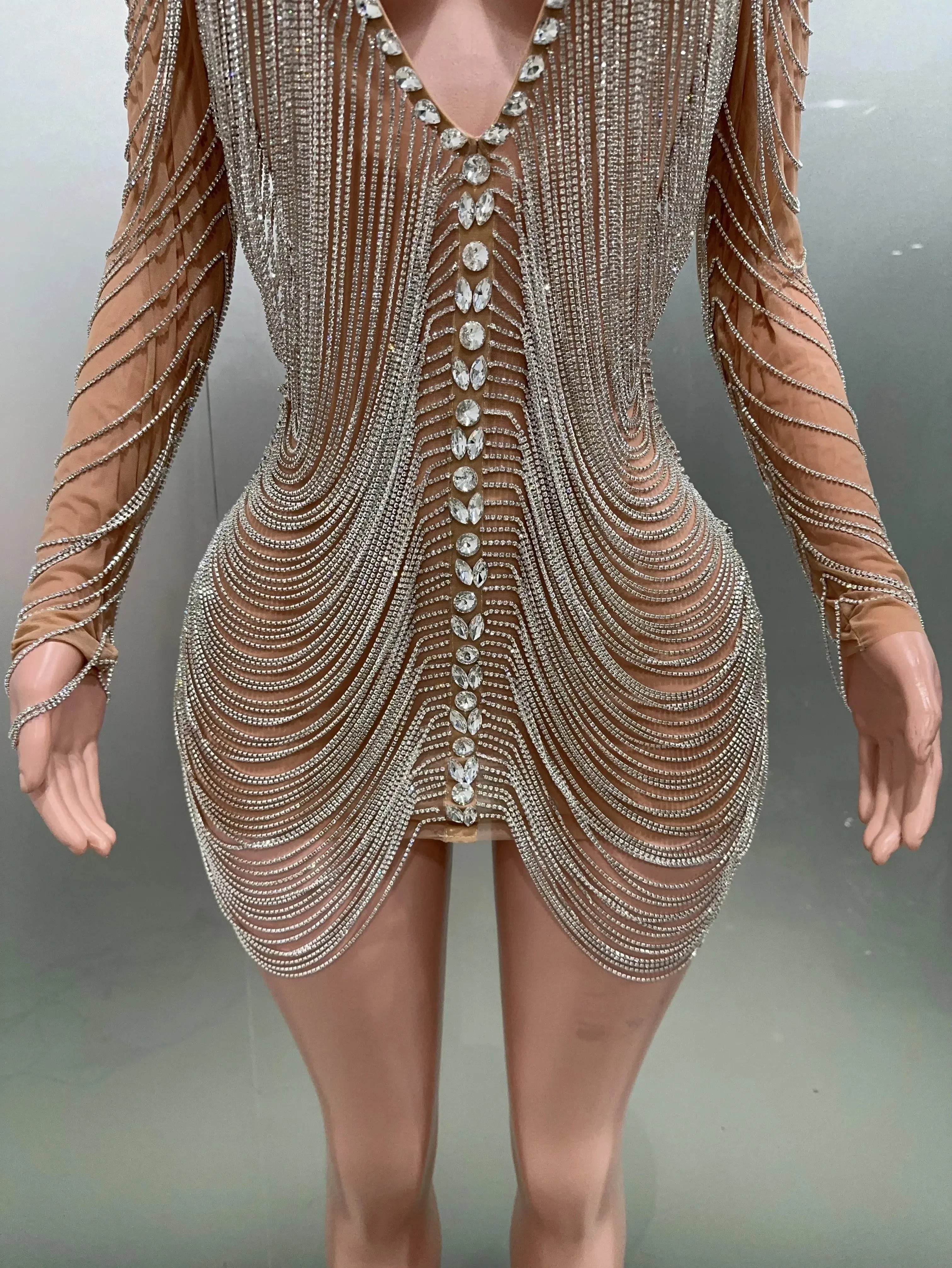 Luxury Tassels Chain Mini Dress Fashion Closet Clothing