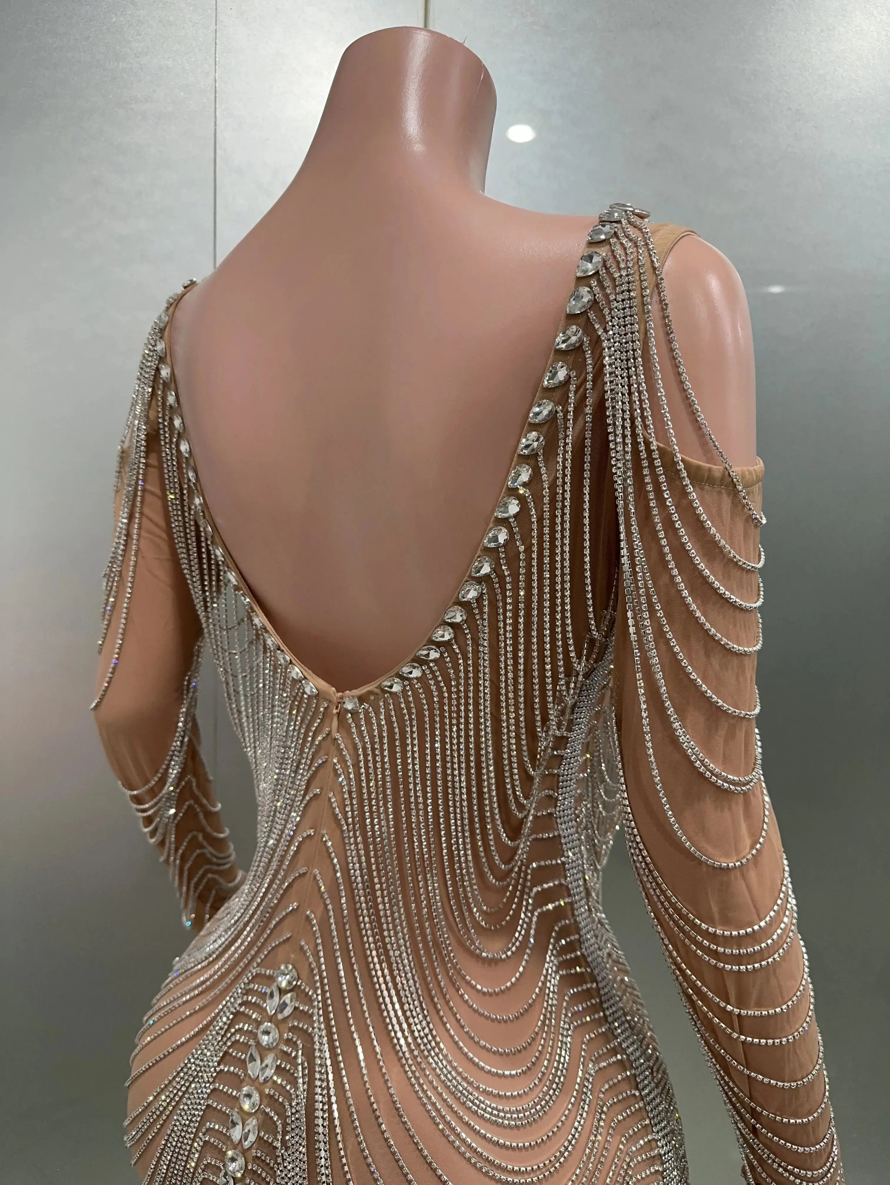 Luxury Tassels Chain Mini Dress Fashion Closet Clothing