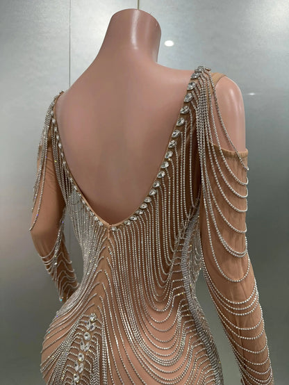 Luxury Tassels Chain Mini Dress Fashion Closet Clothing