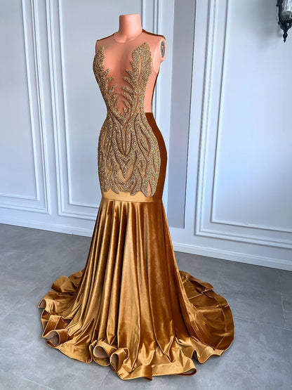 Luxury Velvet Mermaid Dress Fashion Closet Clothing