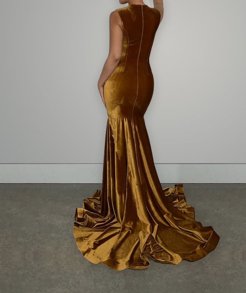 Luxury Velvet Mermaid Dress Fashion Closet Clothing