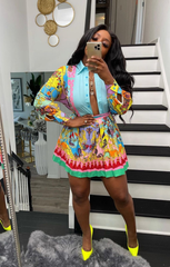 Luxury Vintage Skirt Set Fashion Closet Clothing