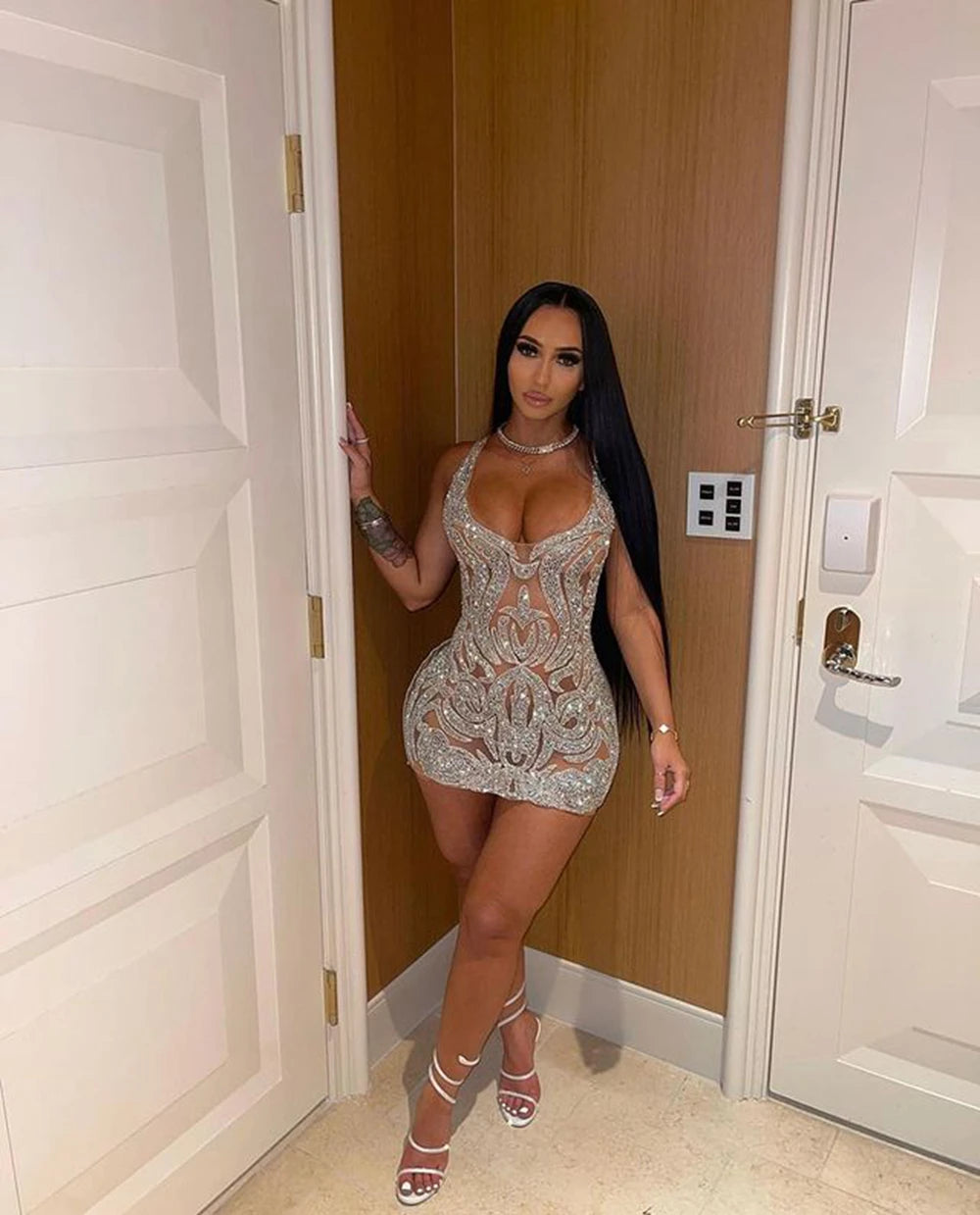 Maddi Luxury Mini Dress Fashion Closet Clothing