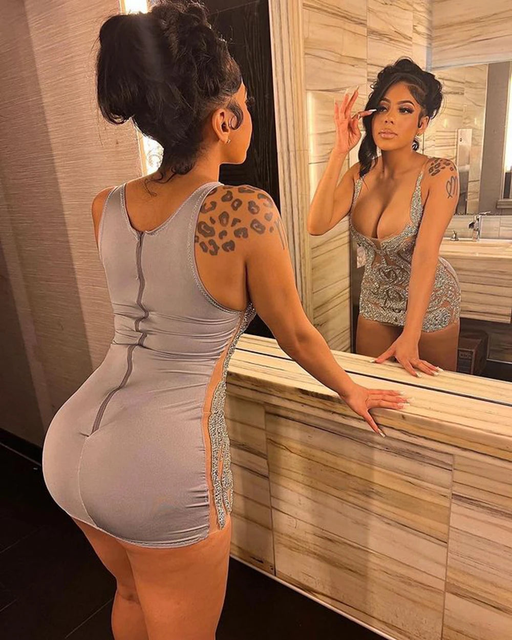 Maddi Luxury Mini Dress Fashion Closet Clothing