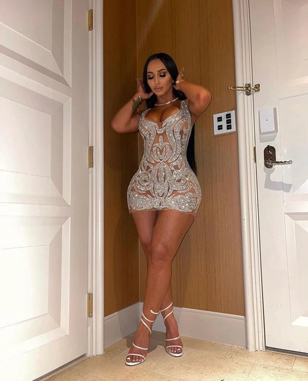 Maddi Luxury Mini Dress Fashion Closet Clothing