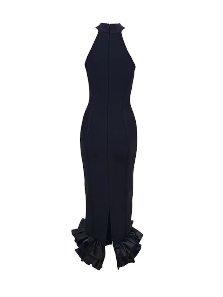Maddie Ruffle Bandage Dress- Black Maddie Ruffle Bandage Dress- Black