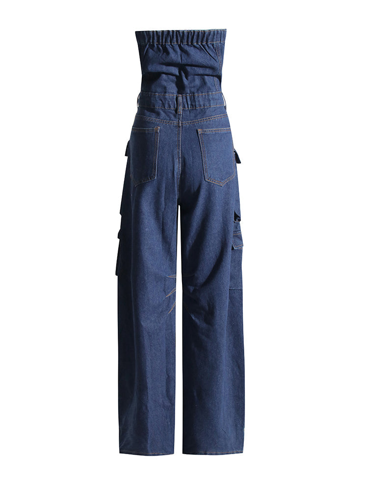 Malika Cargo Jumpsuit Fashion Closet Clothing