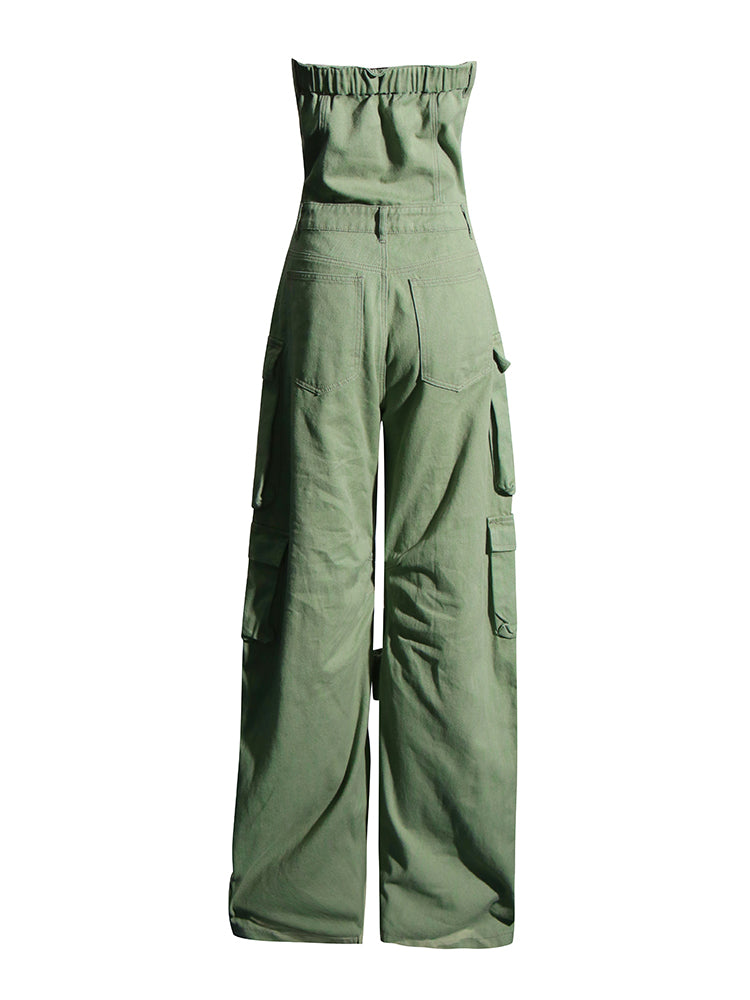 Malika Cargo Jumpsuit Fashion Closet Clothing