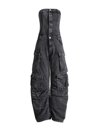 Malika Cargo Jumpsuit Fashion Closet Clothing