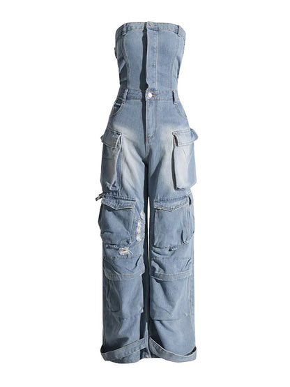 Malika Cargo Jumpsuit Fashion Closet Clothing