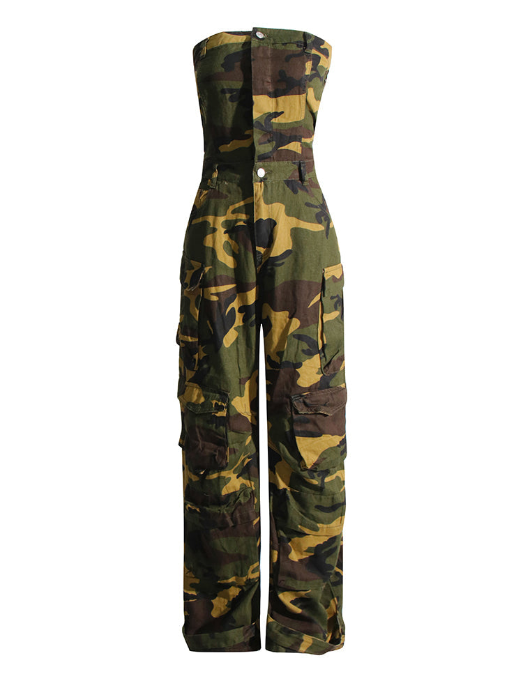 Malika Cargo Jumpsuit Fashion Closet Clothing