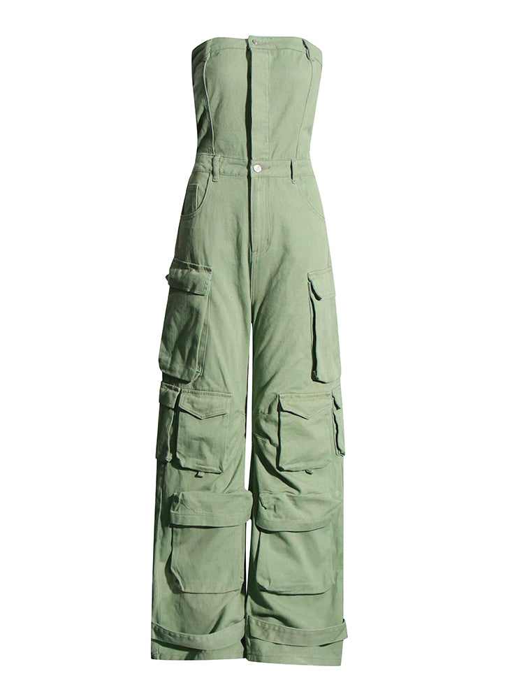 Malika Cargo Jumpsuit Fashion Closet Clothing