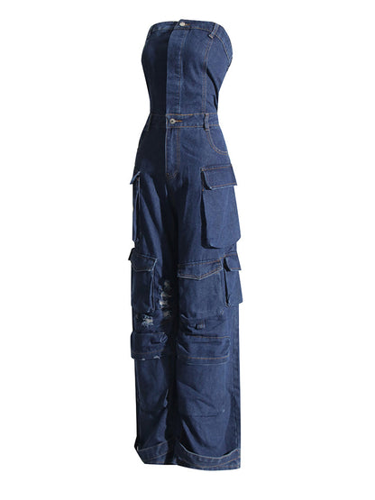 Malika Cargo Jumpsuit Fashion Closet Clothing