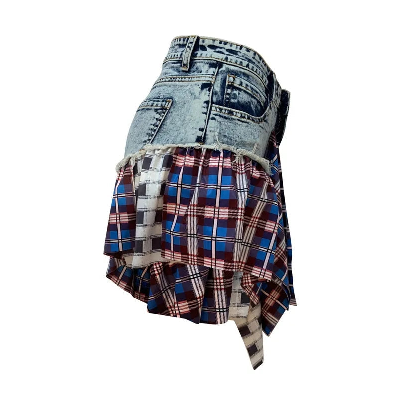 Manci Denim High Waist Skirt Fashion Closet Clothing