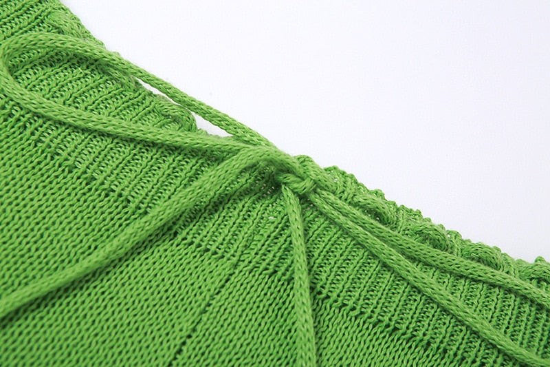 Marsha Knit Lace Up Short Set Fashion Closet Clothing