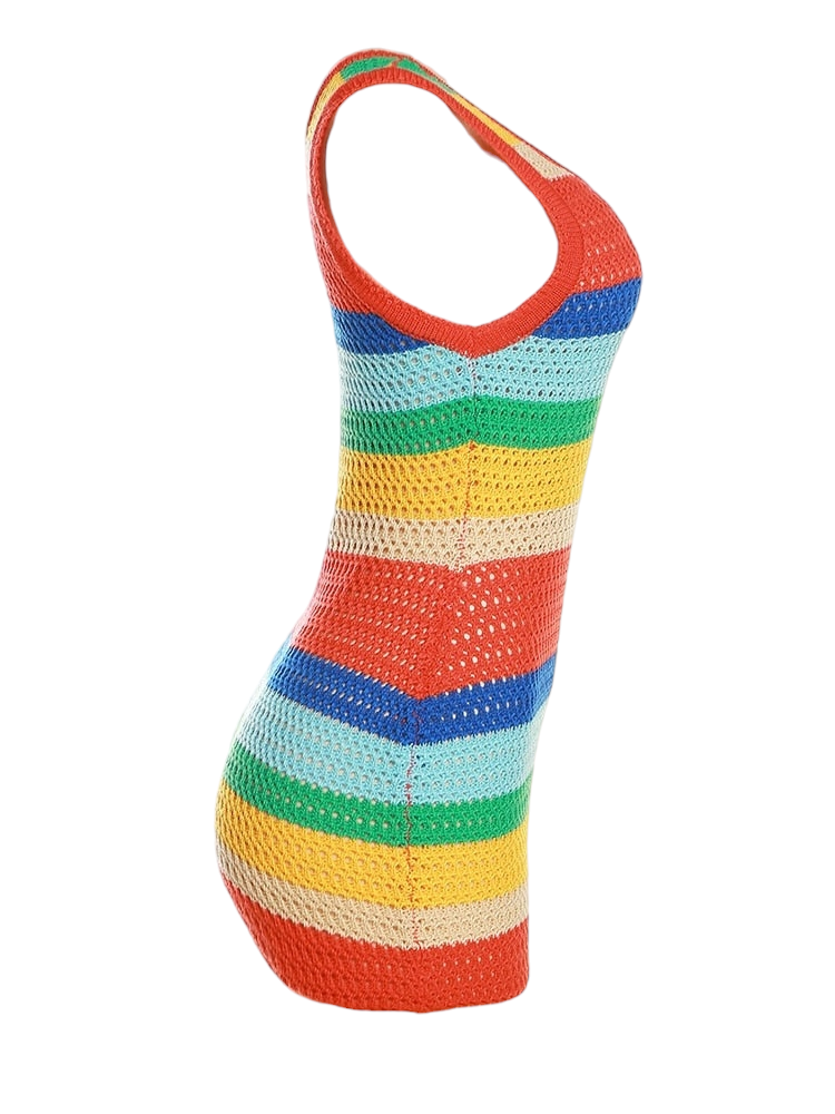 Maya Stripes Crochet Dress Fashion Closet Clothing