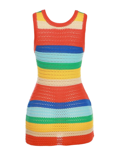 Maya Stripes Crochet Dress Fashion Closet Clothing