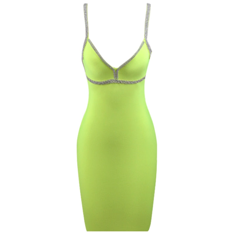 Megan Bandage Mini Dress - Green Fashion Closet Clothing