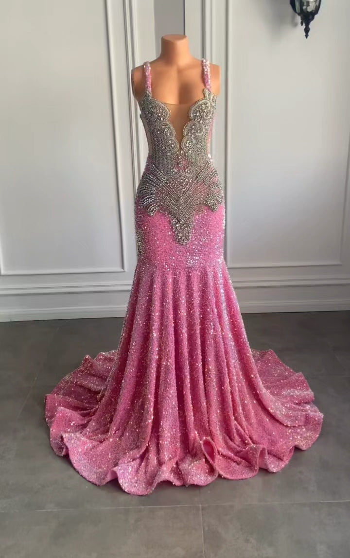 Melinda Sequin Mermaid Dress Fashion Closet Clothing