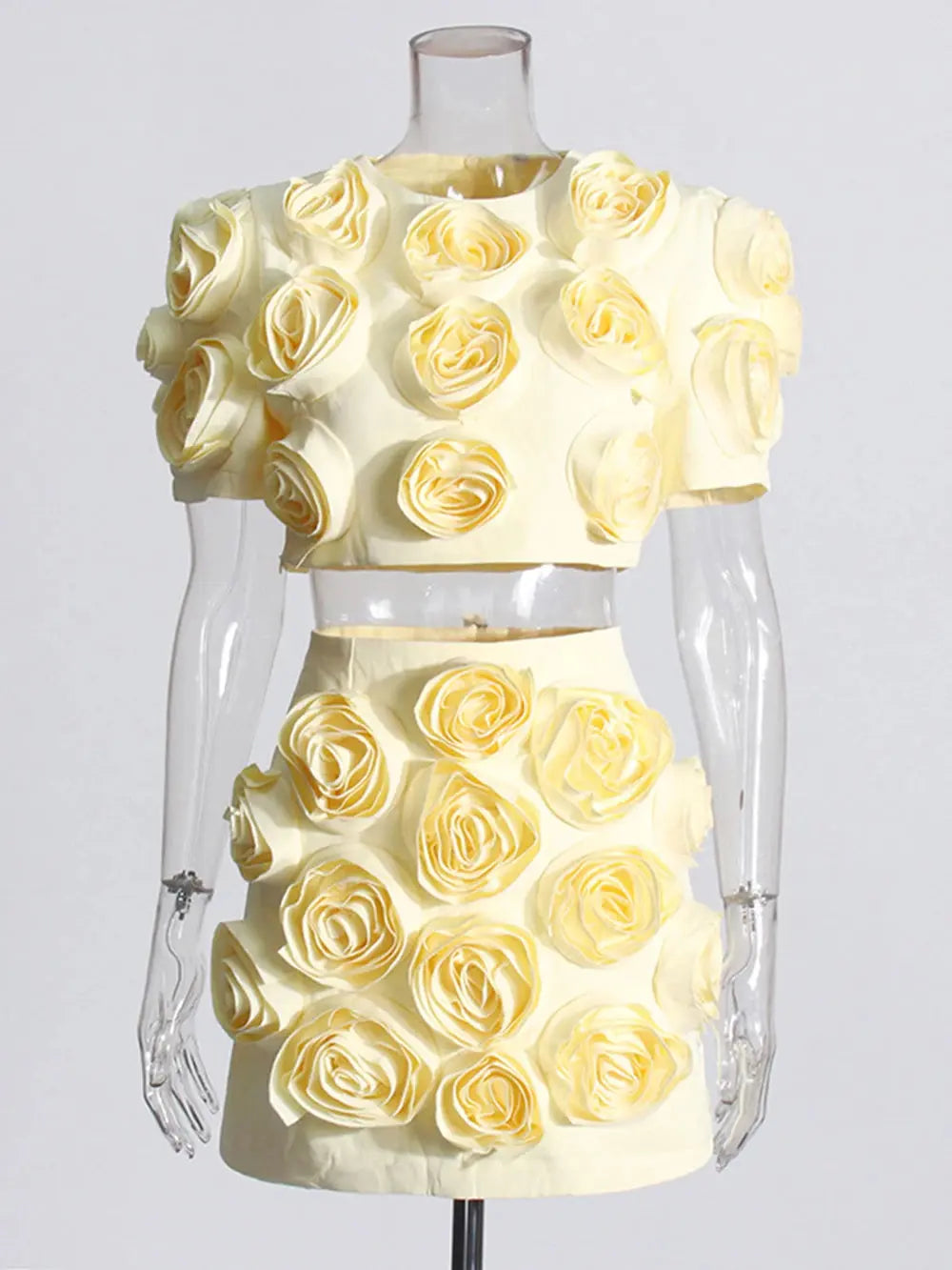 Mia's 3D Flower Skirt Set Fashion Closet Clothing