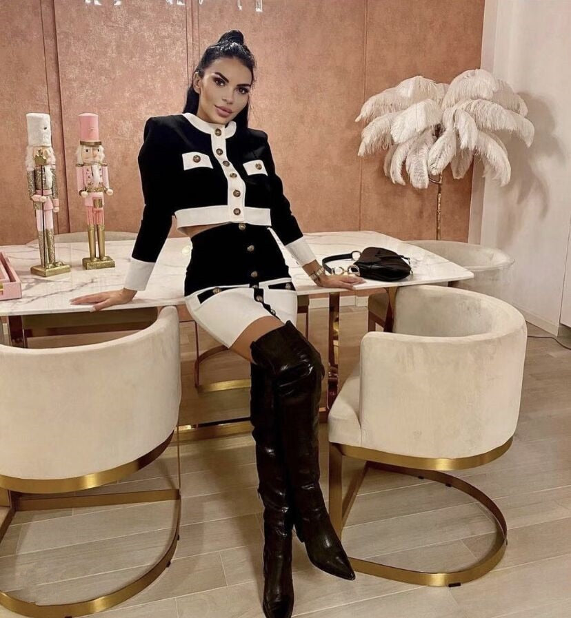 Mind Game Bandage Skirt Set Fashion Closet Clothing