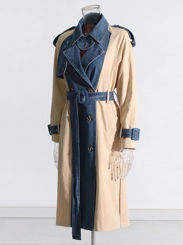 Minya Denim Trench Coat Fashion Closet Clothing