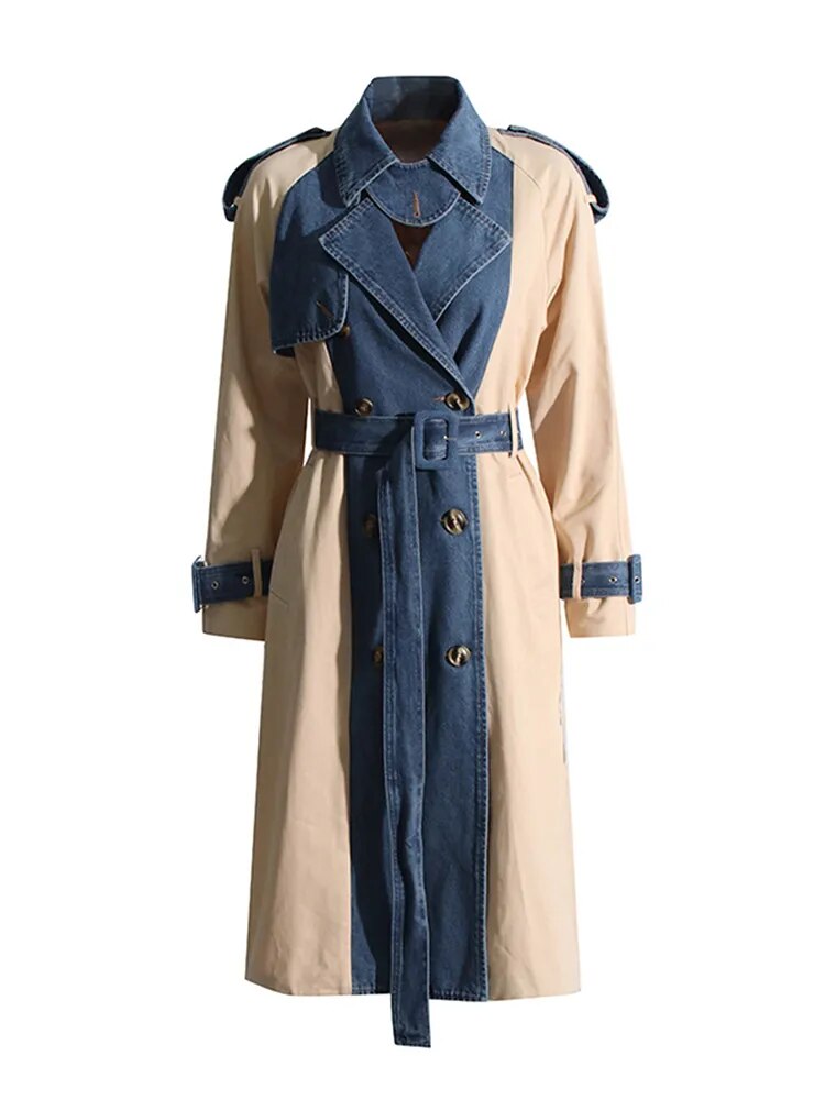 Minya Denim Trench Coat Fashion Closet Clothing