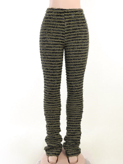 Mona Striped Stacked Leggings Fashion Closet Clothing