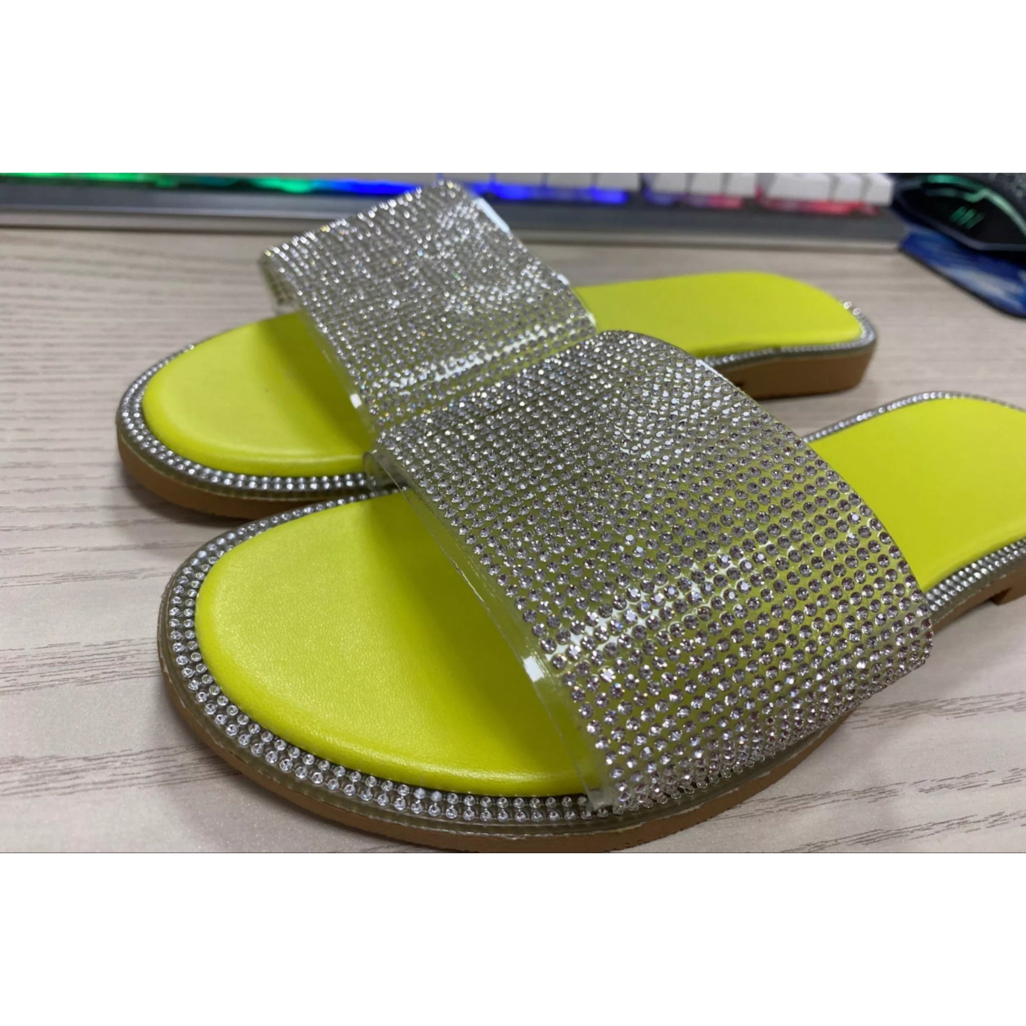 Lime Bright Neon Green Thong Sandals sz 10 | eBay